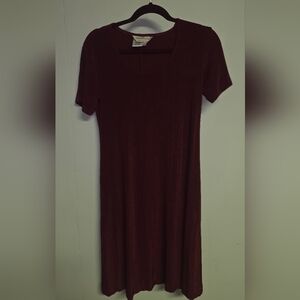 Norm Thompson Rich Burgundy Midi Dress